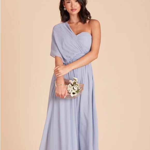 Birds Grey Grace Convertible Dress - Dusty Blue - Picture 10 of 11